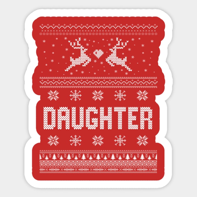 Daughter - Ugly Christmas Sweaters Sticker by Wintrly